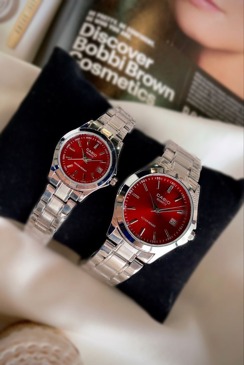 ست دونفره ساعت زنانه و مردانه کاسیو casio مقاوم در برابر آب