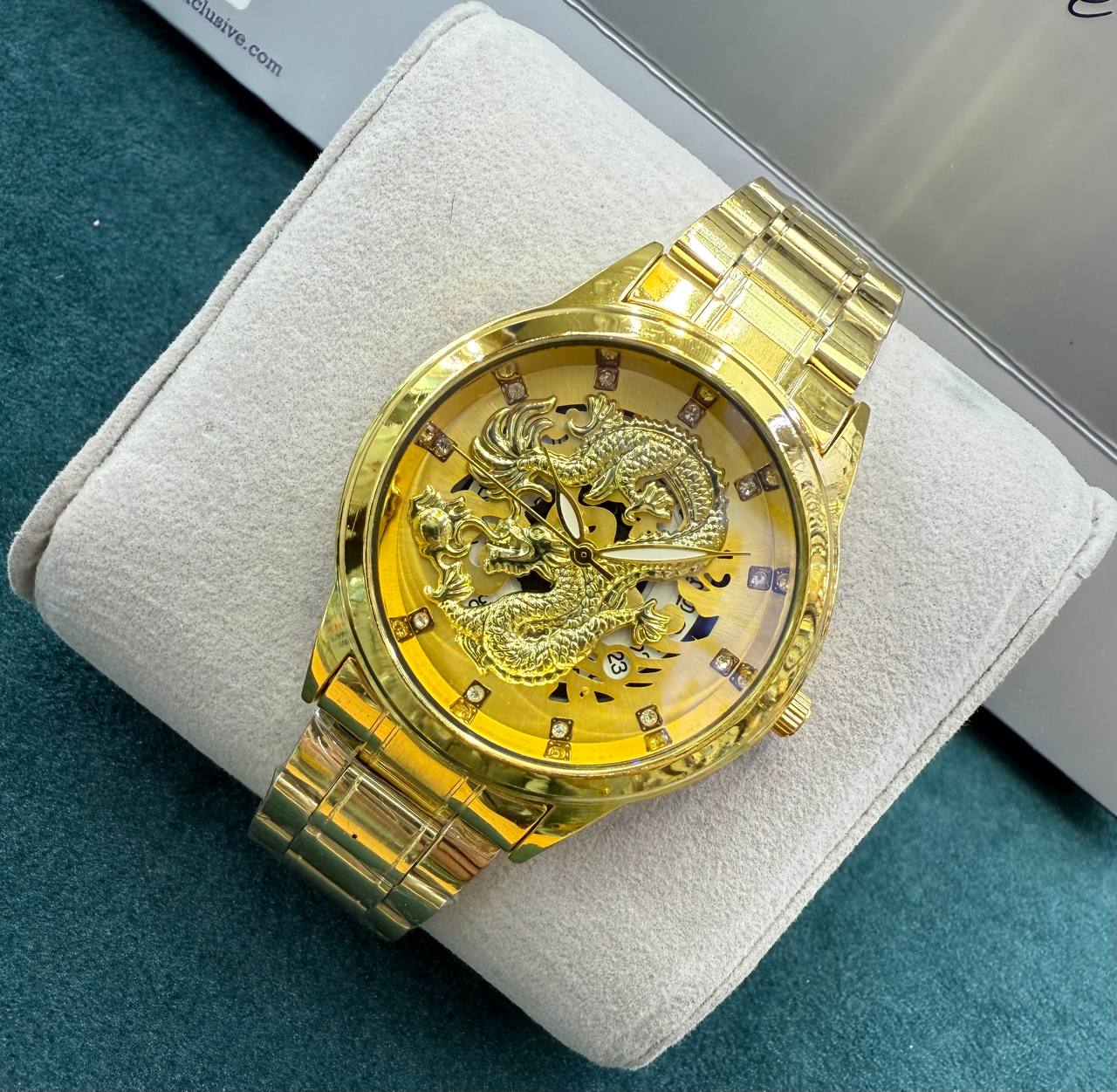 ساعت دراگون مردانه دارای روزشمار و قفل فشاری دارای رنگبندی