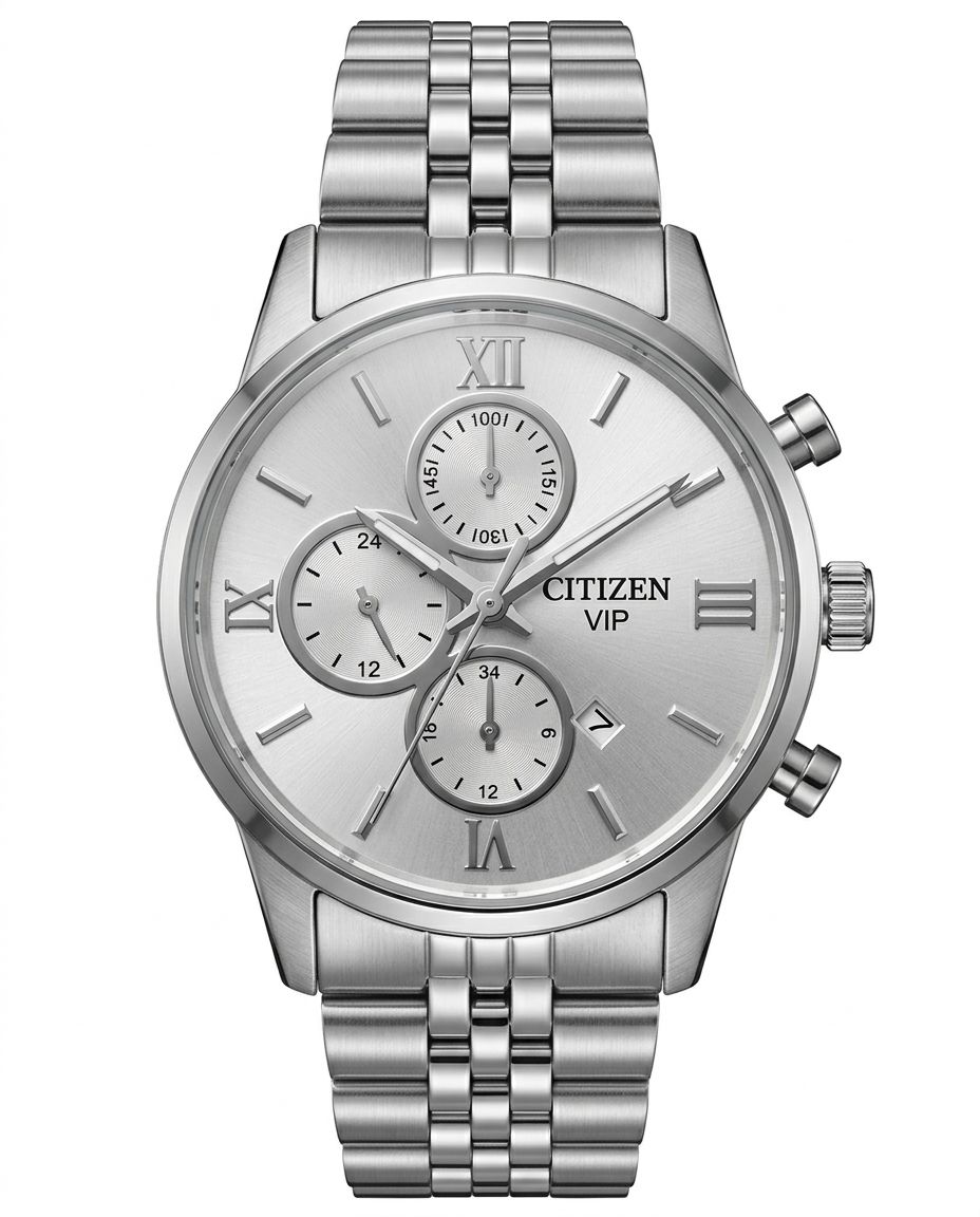 کد 2618 مردانه قفلی برند سیتیزن CITIZEN         طراحی خاص دارای روز شمار  طرح کورنو با کیفیت  قفل کلیپسی  موتور کوارتز