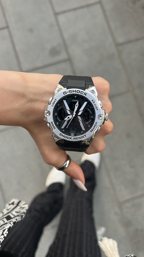 ساعت مردانه  G-shock  Casio  موتور شرکتی گرید A++ بند رابر (شیشه‌ای) آنتی آلرژی اصلی عقربه شب‌نما صفحه آبرنگی  شیشه طلقی نشکن