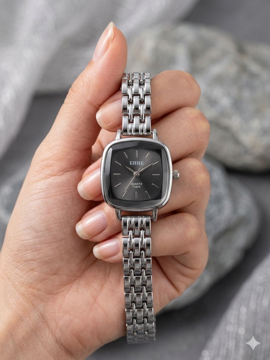 کد 274۸ ساعت زنانه زنجیری برند EHHE  باکیفیت  طراحی خاص، زیبا ظریف قفل دستبندی  موتور کوارتز