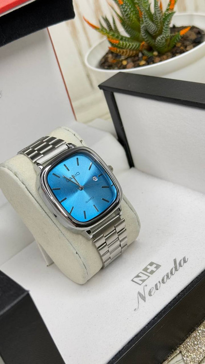 ساعت مچی مردانه کاسیو Casio طرح Old Money | بند و قفل ریلی | صفحه مربع