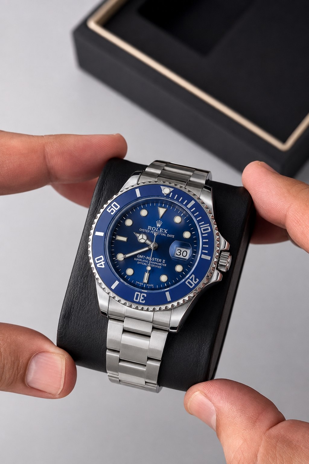 ROLEX   Highe quality 👌   Submariner  اصالت، خریدنی نیست اما پوشیدنی است! 😎  ساب مارینر گرید تری پلاس دارای روز شمار  قفل ضامن دار حرفه ای  بنداستیل  موتور کوارتز PE جاپان (آرام گرد) تاچیمتر شیشه ضدخش با عدسی تاریخ